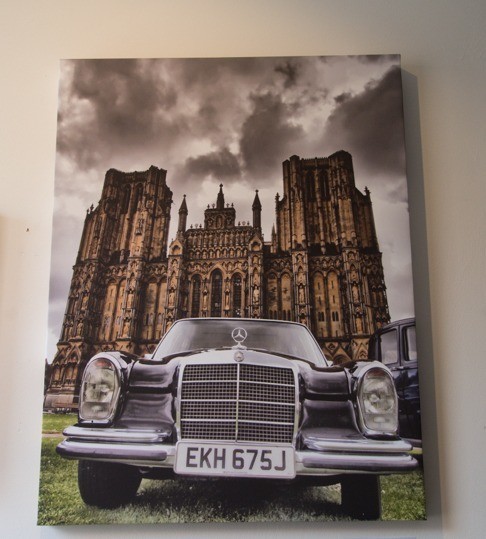 Classic Car with Wells Cathedral