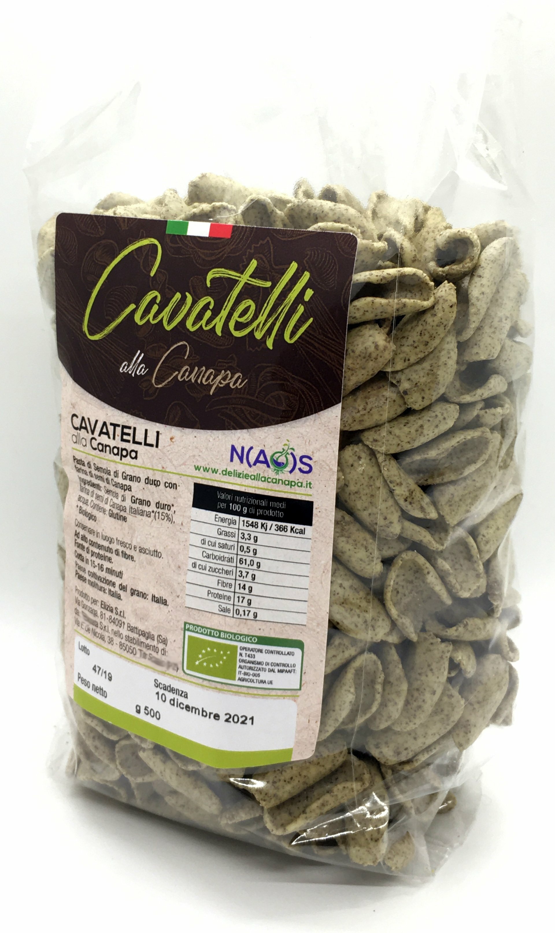 Pasta BIO PROTEICA +FIBRE: CAVATELLI -500g
