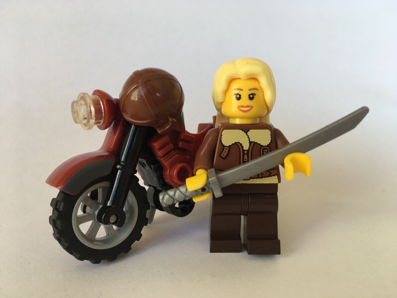 Tanith Low With Motorcycle