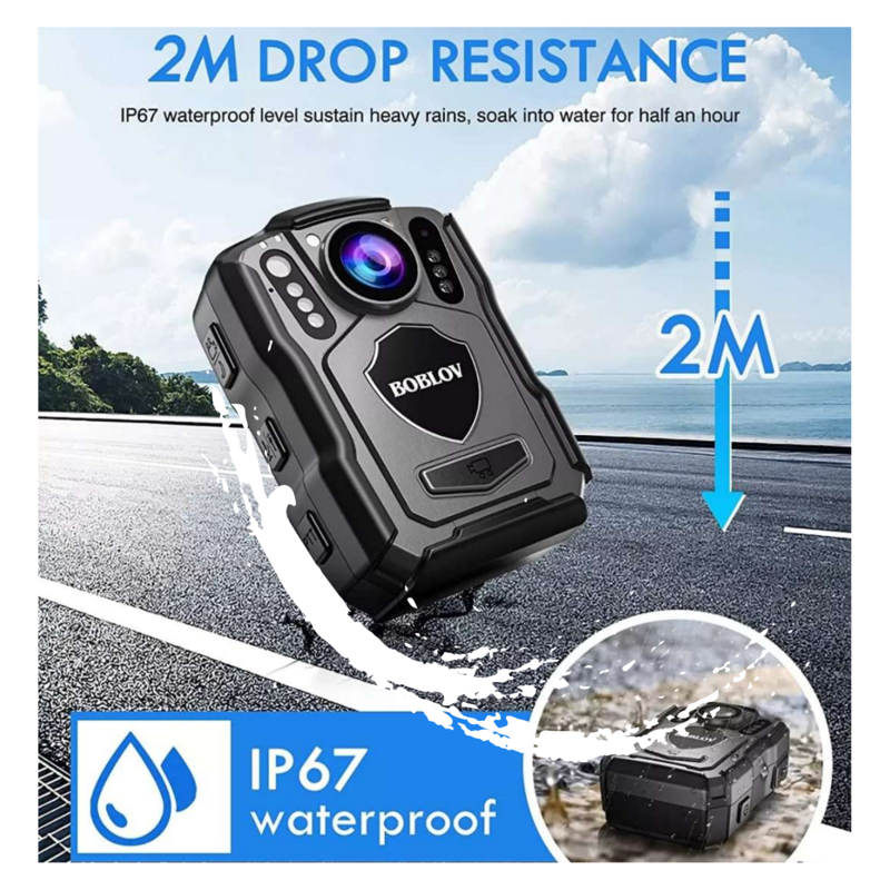 Body Cam HD 1296P Video Recorder Security Camera IR Night Vision Wearable Mini Camcorders Police Camera(slightly used)