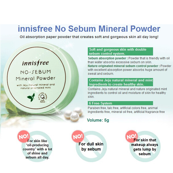 [Pre-Order Sale!] Innisfree - No Sebum Mineral Powder (Expiry in 2022)