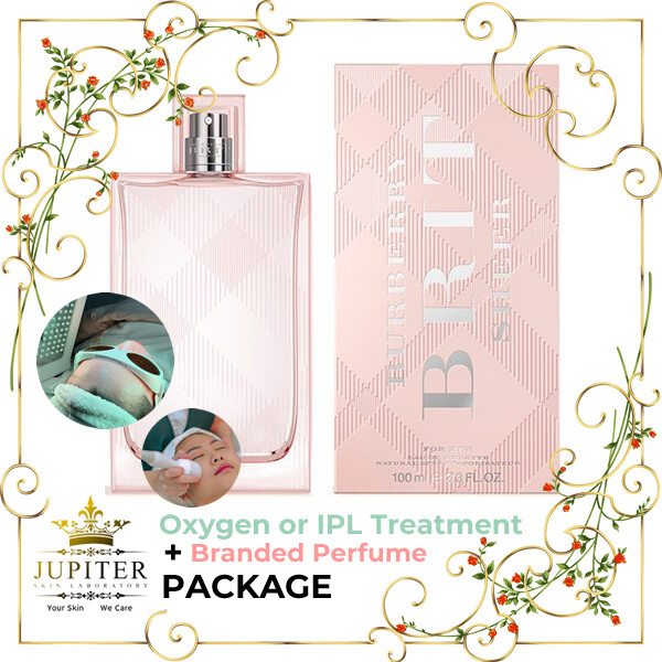 Jupiter Oxygen or IPL Treatment + Branded Perfume (Burberry Brit Sheer 100ml) Package