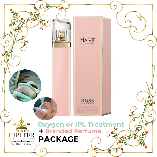 Jupiter Oxygen or IPL Treatment + Branded Perfume (Hugo Boss Ma Vie 75ml) Package