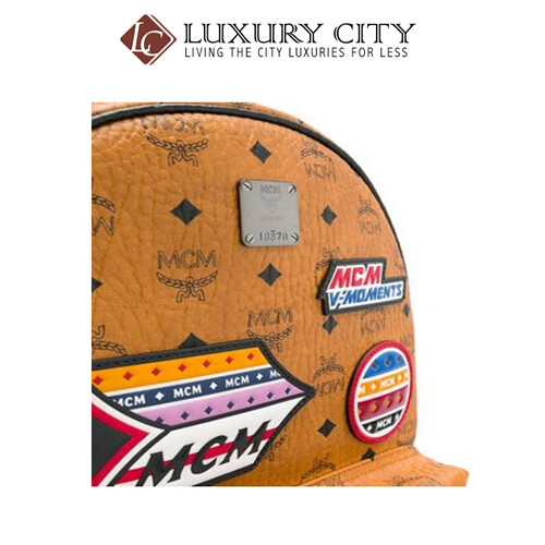 [Luxury City] Mcm Patch Applique Backpack Mcm-MMK8SVE34 (Brown/Mahogany)