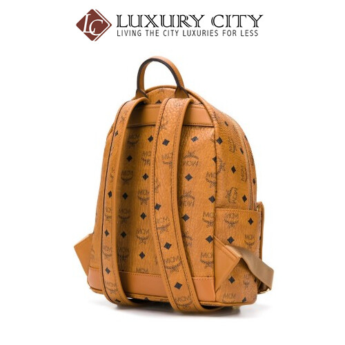 [Luxury City] Mcm Printed Logo Backpack Brown Mcm-MMK8AVE83