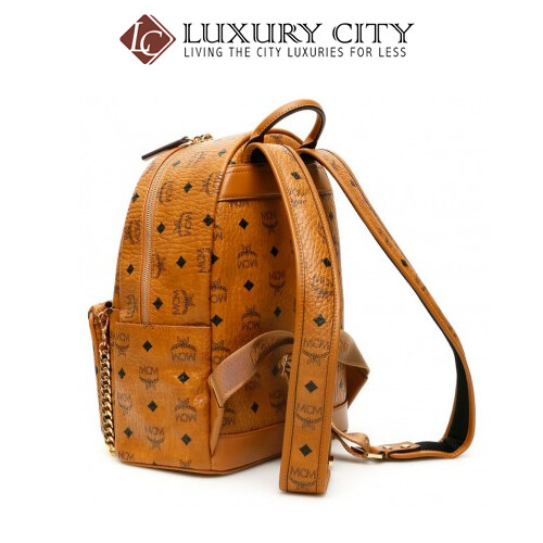 [Luxury City] Mcm Printed Logo Backpack Brown Mcm-MMK8AVE83