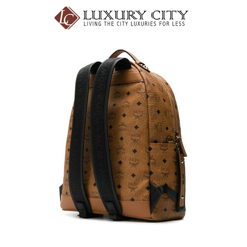 [Luxury City] Mcm Stark Logo Print Backpack Mcm-MMK9SVE73