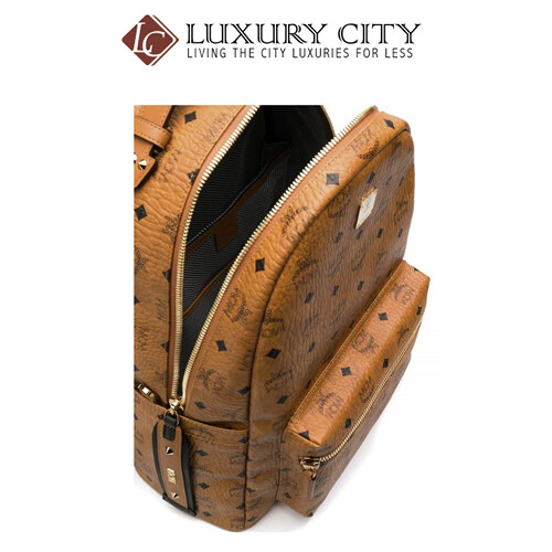 [Luxury City] Mcm Stark Logo Print Backpack Mcm-MMK9SVE73