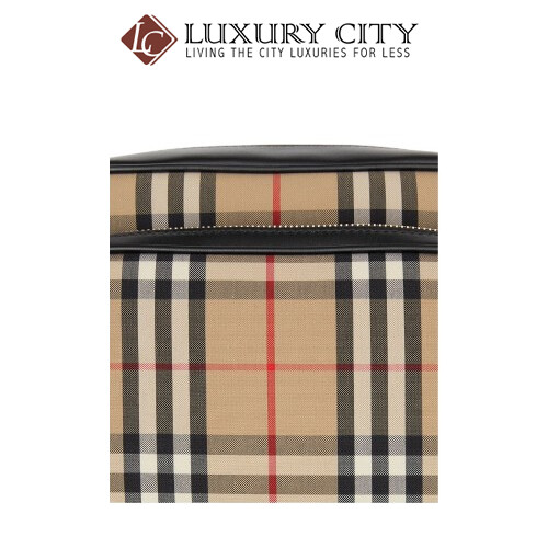 [Luxury City] Burberry Medium Vintage Check And Leather Camera Bag Burberry-8019377