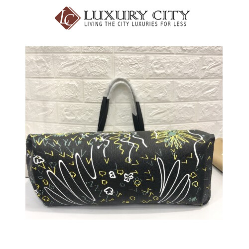 [Luxury City] Burberry Reversible Flower Doodle Canvas Tote - Black Burberry-4065911