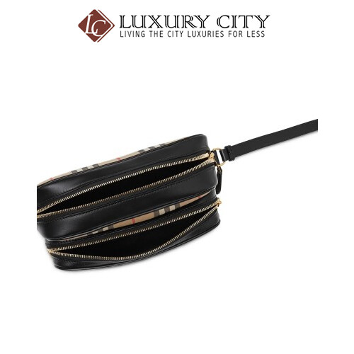 [Luxury City] Burberry Medium Vintage Check And Leather Camera Bag Burberry-8019377
