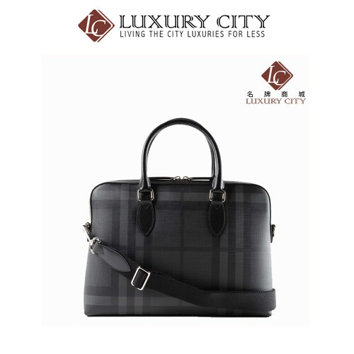 [Luxury City] Burberry Grey The Barrow Medium Briefcase Burberry-4056884