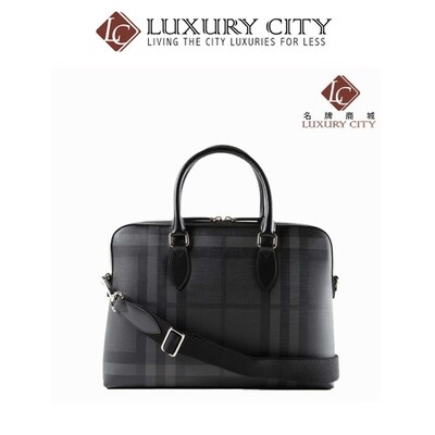 [Luxury City] Burberry Grey The Barrow Medium Briefcase Burberry-4056884