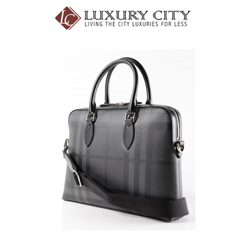 [Luxury City] Burberry Grey The Barrow Medium Briefcase Burberry-4056884