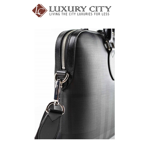 [Luxury City] Burberry Grey The Barrow Medium Briefcase Burberry-4056884