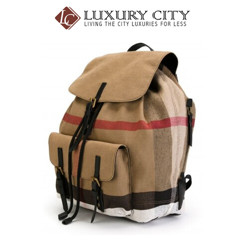 [Luxury City] Burberry Backpack Rucksack Brookdale Brown Brown Line