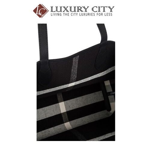 [Luxury City] Burberry Reversible Flower Doodle Canvas Tote - Black Burberry-4065911