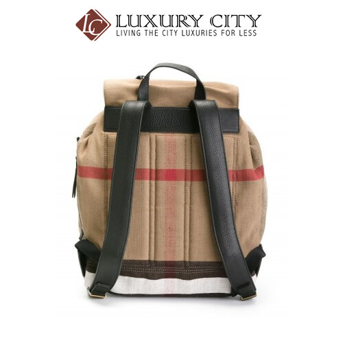 [Luxury City] Burberry Backpack Rucksack Brookdale Brown Brown Line