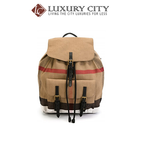 [Luxury City] Burberry Backpack Rucksack Brookdale Brown Brown Line
