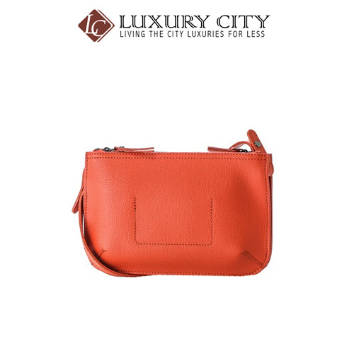 [Luxury City] Longchamp Shop-It Leather Cross-Body Bag Orange Longchamp-L2071918