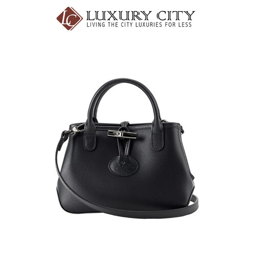 [Luxury City] Longchamp Roseau Cross Body Bag Black Longchamp-1016871