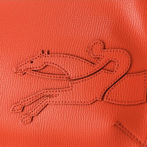 [Luxury City] Longchamp Shop-It Leather Cross-Body Bag Orange Longchamp-L2071918