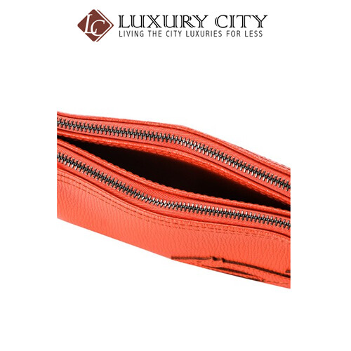 [Luxury City] Longchamp Shop-It Leather Cross-Body Bag Orange Longchamp-L2071918