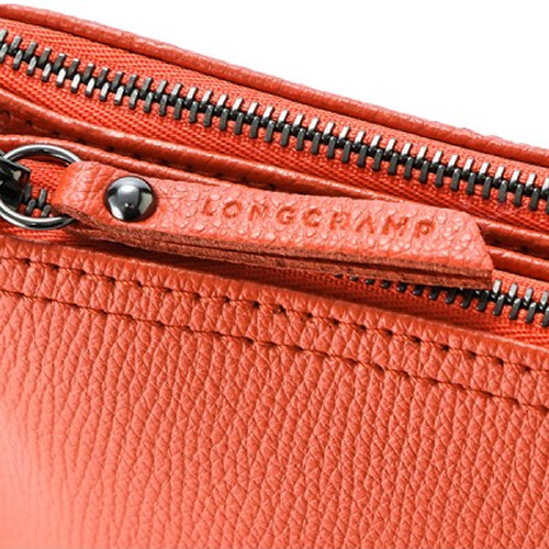 [Luxury City] Longchamp Shop-It Leather Cross-Body Bag Orange Longchamp-L2071918