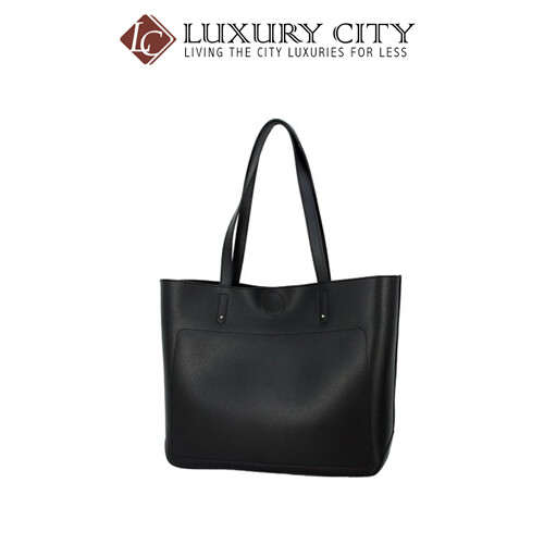 [Luxury City] Longchamp Shop It Black Leather Tote Bag Longchamp-L1378918