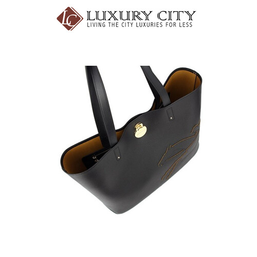 [Luxury City] Longchamp Shop It Black Leather Tote Bag Longchamp-L1378918