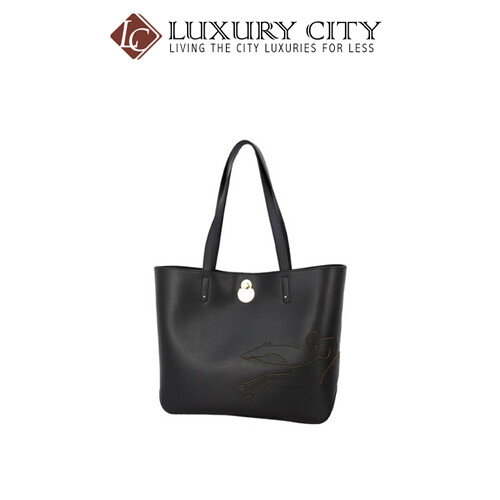 [Luxury City] Longchamp Shop It Black Leather Tote Bag Longchamp-L1378918