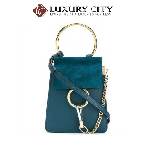 [Luxury City] Chloe Faye Small Bracelet Bag Chloe-17WS320 (Turqoise)