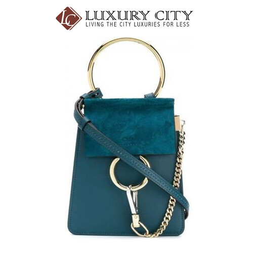 [Luxury City] Chloe Faye Small Bracelet Bag Chloe-17WS320 (Turqoise)