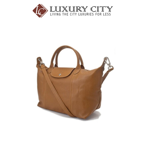 [Luxury City] Longchamp Le Pliage Cuir Lady&#39;s Leather Tote Bag