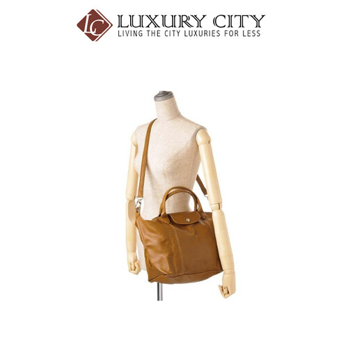 [Luxury City] Longchamp Le Pliage Cuir Lady&#39;s Leather Tote Bag