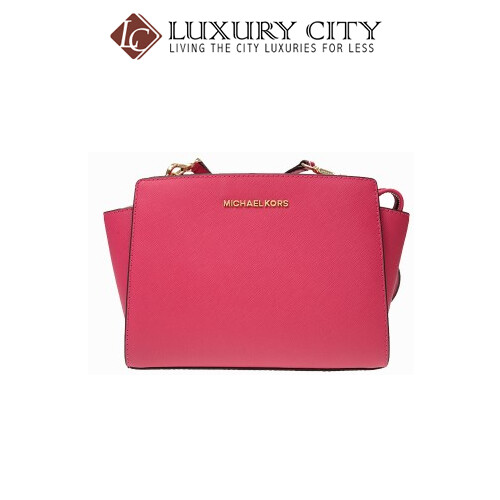 [Luxury City] Michael Kors Crossbody Pink Calfskin Leather MK-30T3GLMM2L564