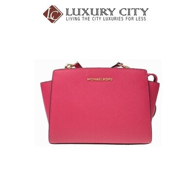 [Luxury City] Michael Kors Crossbody Pink Calfskin Leather MK-30T3GLMM2L564