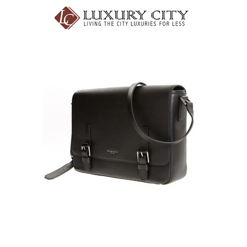 [Luxury City] Michael Kors Bryant Large Leather Messenger Black MK-33F5LYTM3T