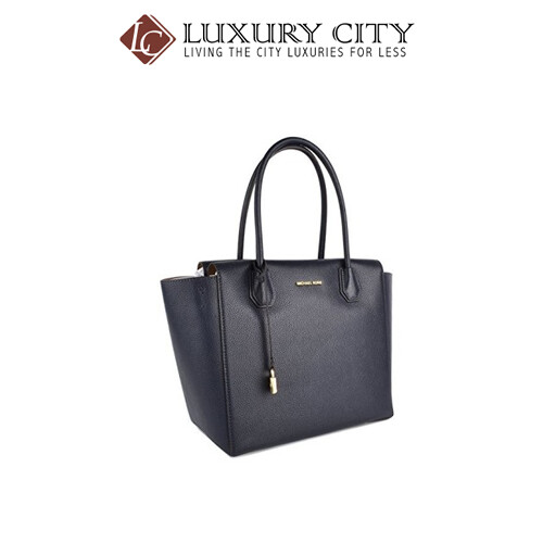 [Luxury City] Michael Kors 30H6SM9S3L Large Mercer Pebbled Satchel - Admiral
