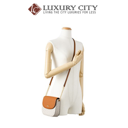 [Luxury City] Michael Kors Mott Logo Half Dome Crossbody MMK-32S8GF5C0B