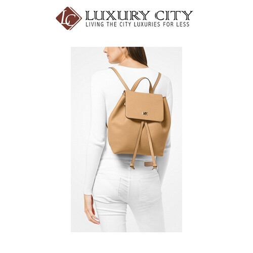 [Luxury City] Michael Kors Junie Medium Pebbled Leather Backpack Nude MMK-30T8TX5B2L