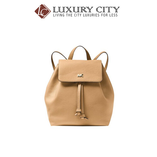 [Luxury City] Michael Kors Junie Medium Pebbled Leather Backpack Nude MMK-30T8TX5B2L