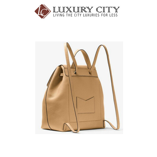 [Luxury City] Michael Kors Junie Medium Pebbled Leather Backpack Nude MMK-30T8TX5B2L