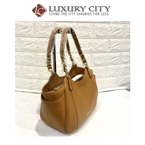 [Luxury City] Salvatore Ferragamo Camel Colour Shoulder Carry Bag 609280