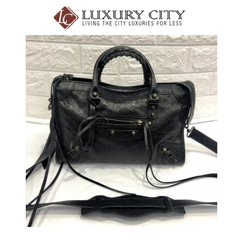 [Luxury City] Balenciaga Women&#39;s Black Handbag