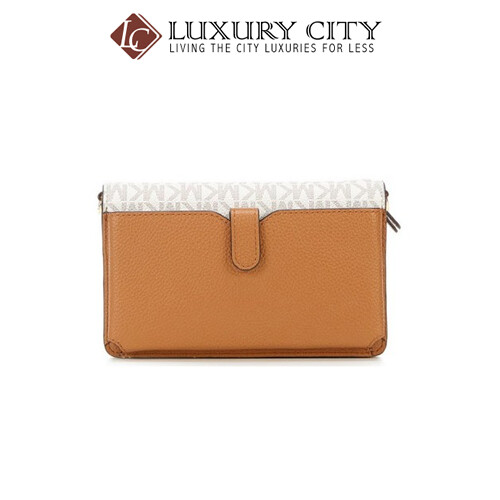 [Luxury City] Michael Kors Logo And Leather Convertible Crossbody Bag White/Cream MK-32T9GF5C0L