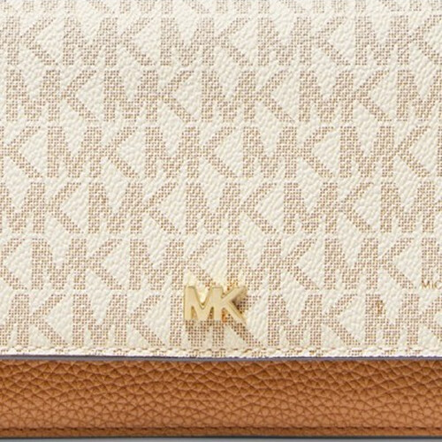 [Luxury City] Michael Kors Logo And Leather Convertible Crossbody Bag White/Cream MK-32T9GF5C0L