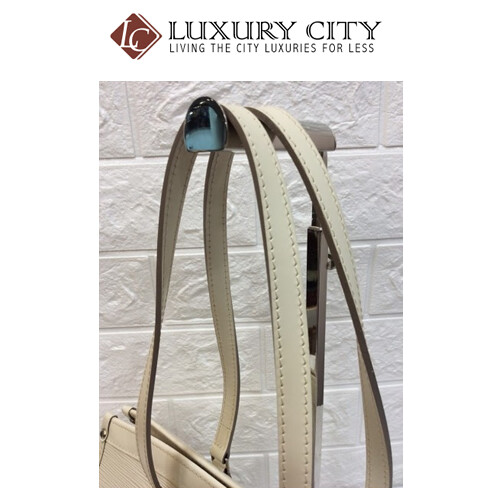 [Luxury City] Preloved Authentic Louis Vuitton EPI Madeleine PM Shoulder Bag White EPI Leather