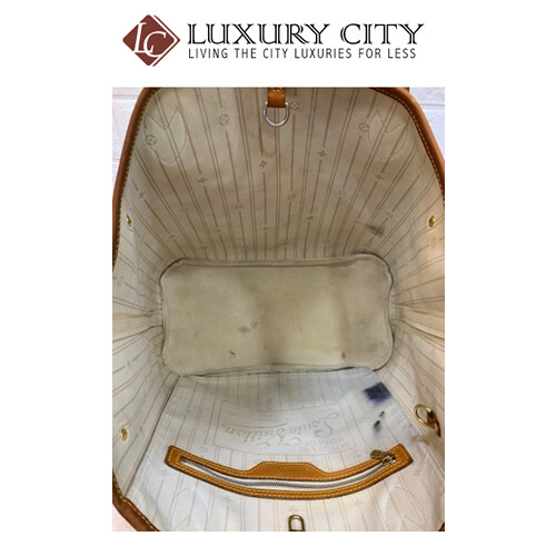 [Luxury City] Preloved Authentic Louis Vuitton Neverfull MM Damier Azur Tote Bag
