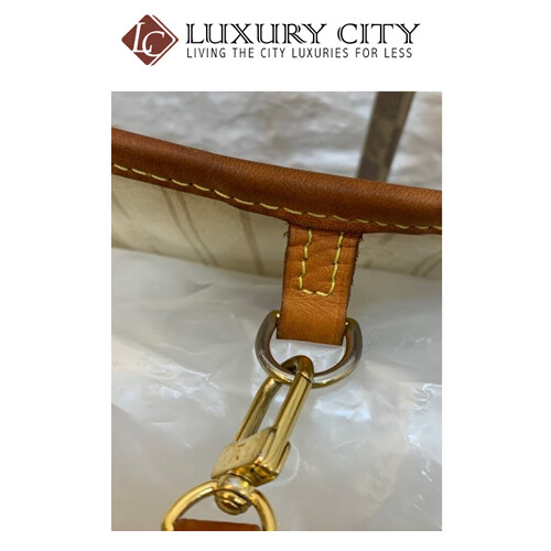 [Luxury City] Preloved Authentic Louis Vuitton Neverfull MM Damier Azur Tote Bag